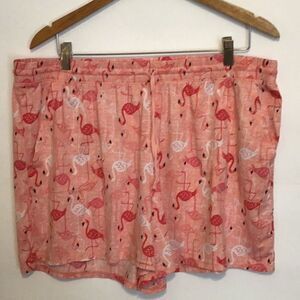 Croft & Barrow Women’s Flamingo Shorts Lounge Pants PJ Pajama Bottoms Size 1X